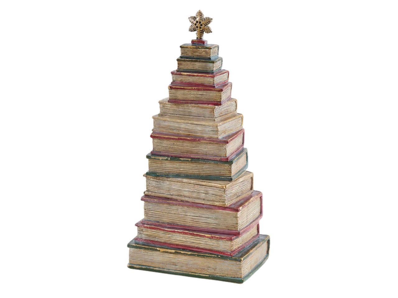 ALBERO LIBRI 39CM RESINA VERDE/ROSSO 8101742A774