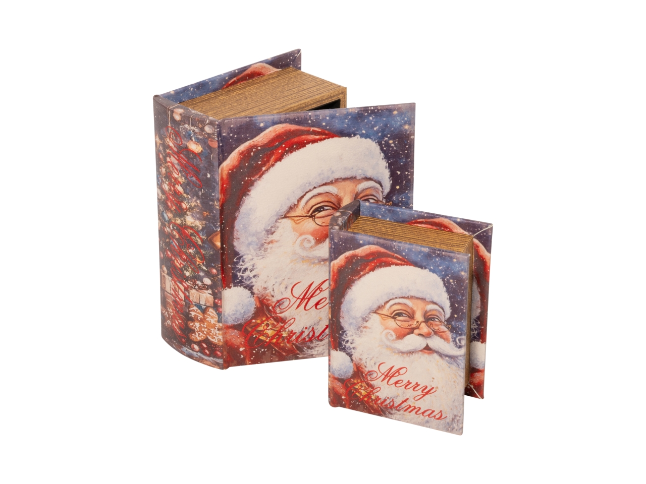 SCATOLA LIBRO SET 2PZ LEGNO C/BABBO NATALE 146060 SCATOLA LIBRO SET 2PZ LEGNO C/BABBO NATALE 146060