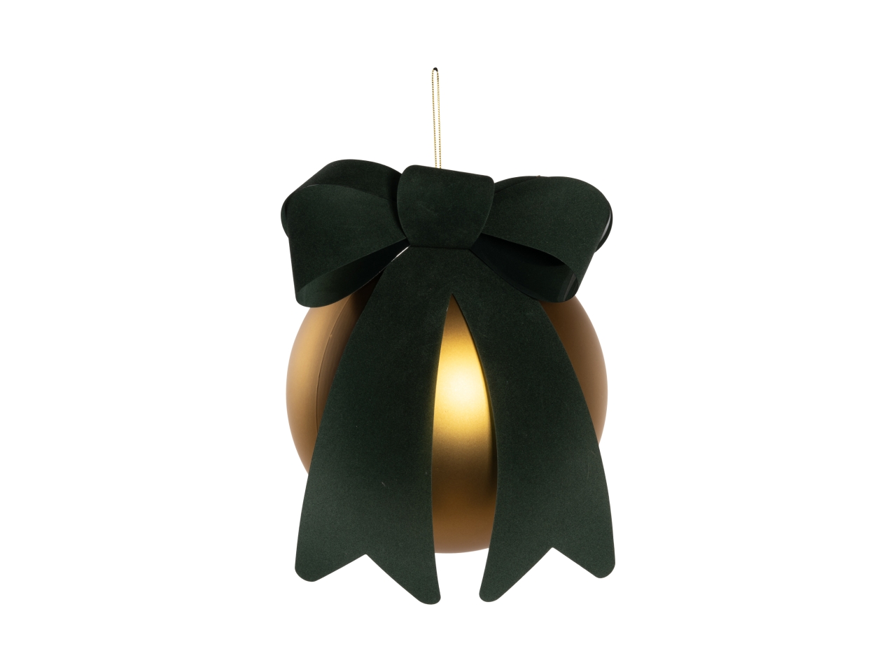 PALLA 15CM ORO C/FIOCCO VERDE146342 PALLA 15CM ORO C/FIOCCO VERDE146342