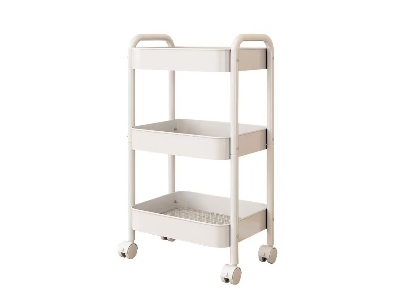 CARRELLO CUCINA HAITI BIANCO 44X30X78CM MET.100231