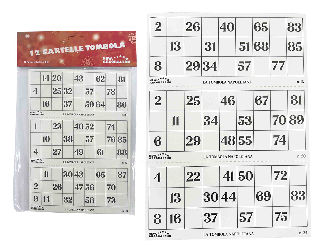 CARTELLE TOMBOLA 12PZ 17X8CM 26531