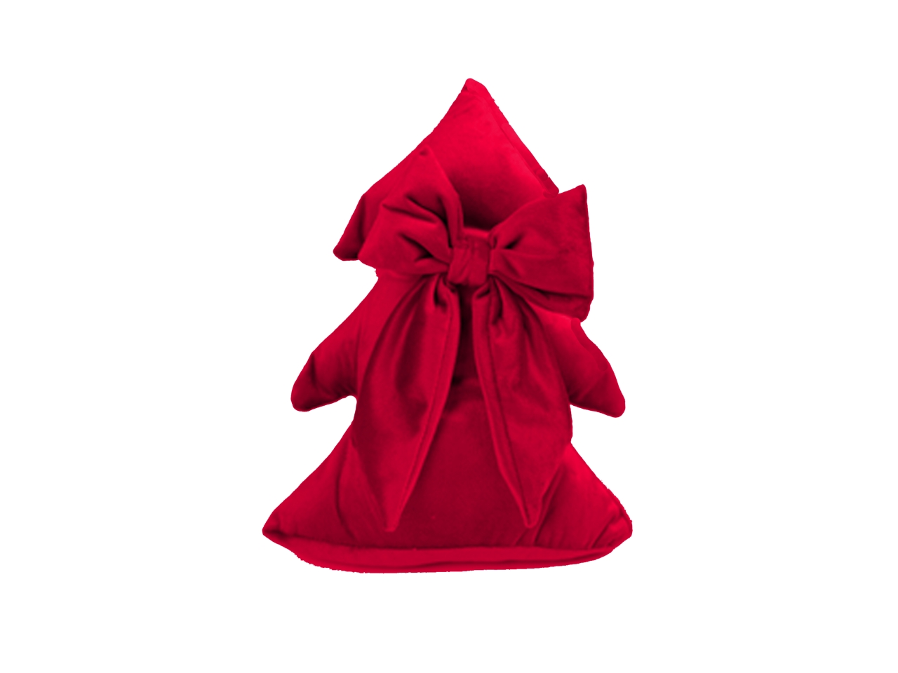 FERMAPORTA ALBERO H.24CM IN PANNO C/FIOCCO ROSSO