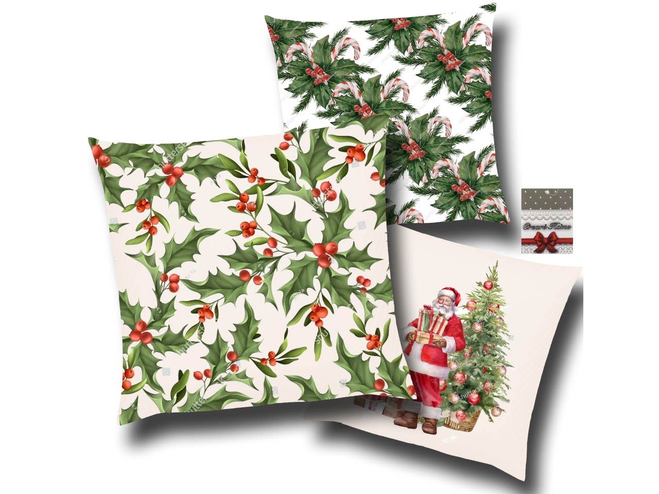 CUSCINO 45X45CM VELLUTO 4 DECORI NATALIZI ASS.
