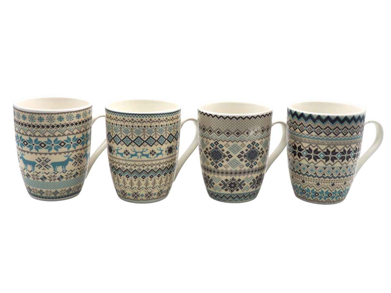 TAZZA 8,5XH.10,5CM C/DECORI NATALIZI 4ASS. TAZZA 8,5XH.10,5CM C/DECORI NATALIZI 4ASS.