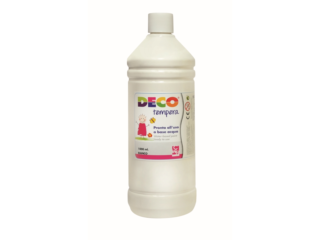 FLACONE TEMPERA 1000ML BIANCO 08808/01