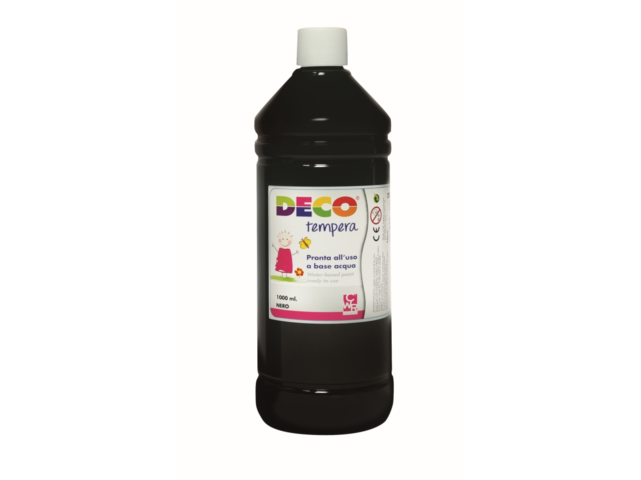 FLACONE TEMPERA 1000ML NERO 08808/02