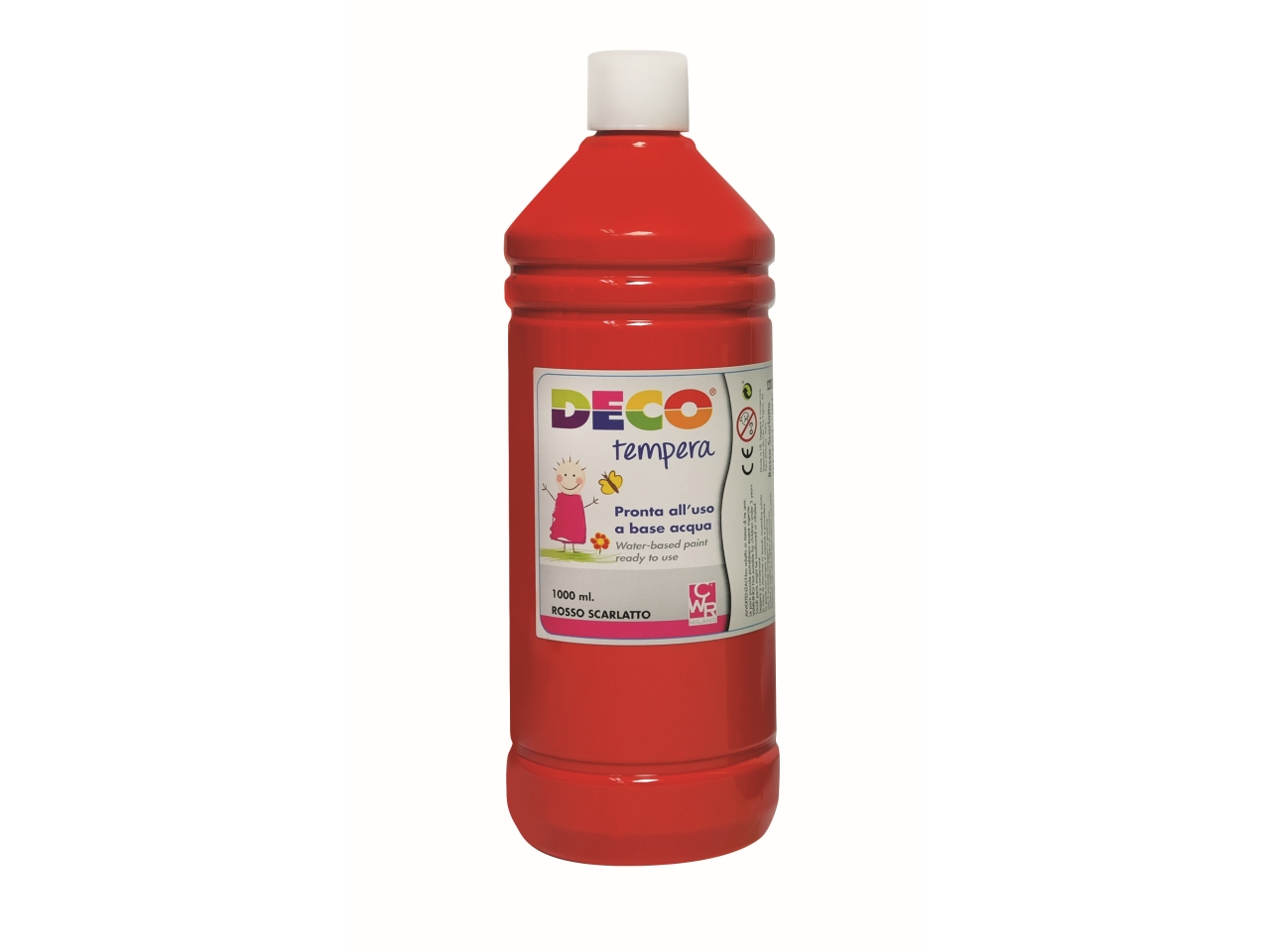 FLACONE TEMPERA 1000ML ROSSO SCARLATTO08808/08