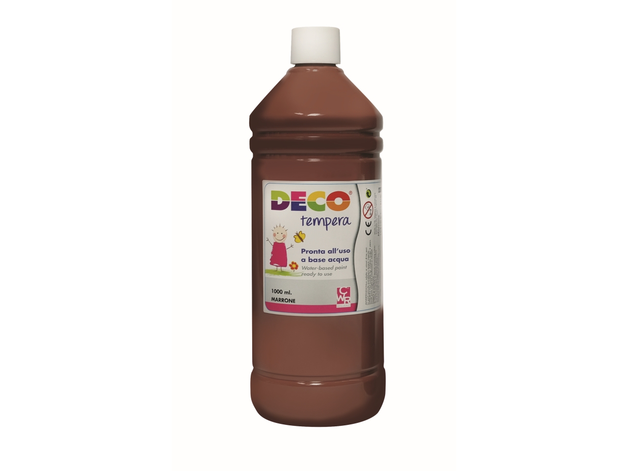 FLACONE TEMPERA 1000ML MARRONE 08808/28