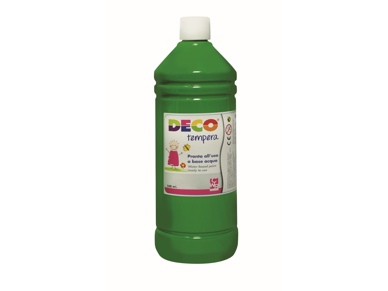 FLACONE TEMPERA 500ML VERDE BRILLANTE PF550/14