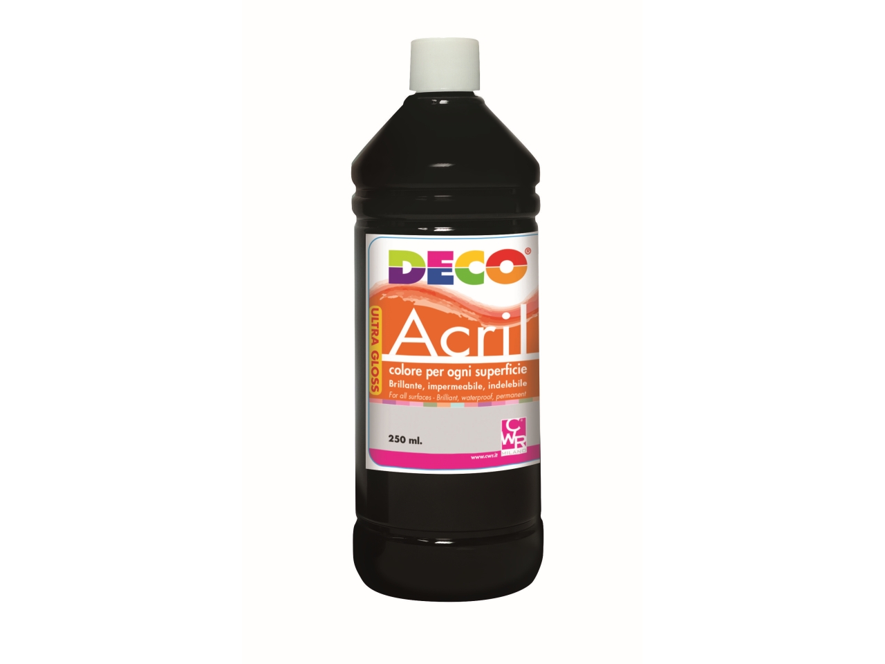 ACRILICO DECO 250ML NERO 11700/02