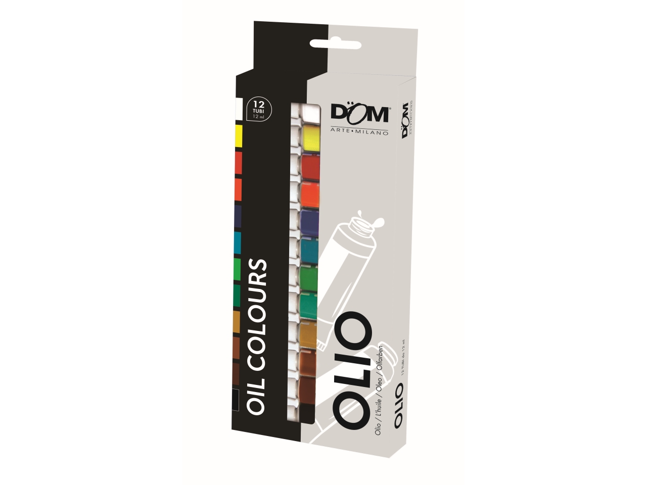 COLORI A AD OLIO SCATOLA 12 TUBI 12ML ASS. E1386