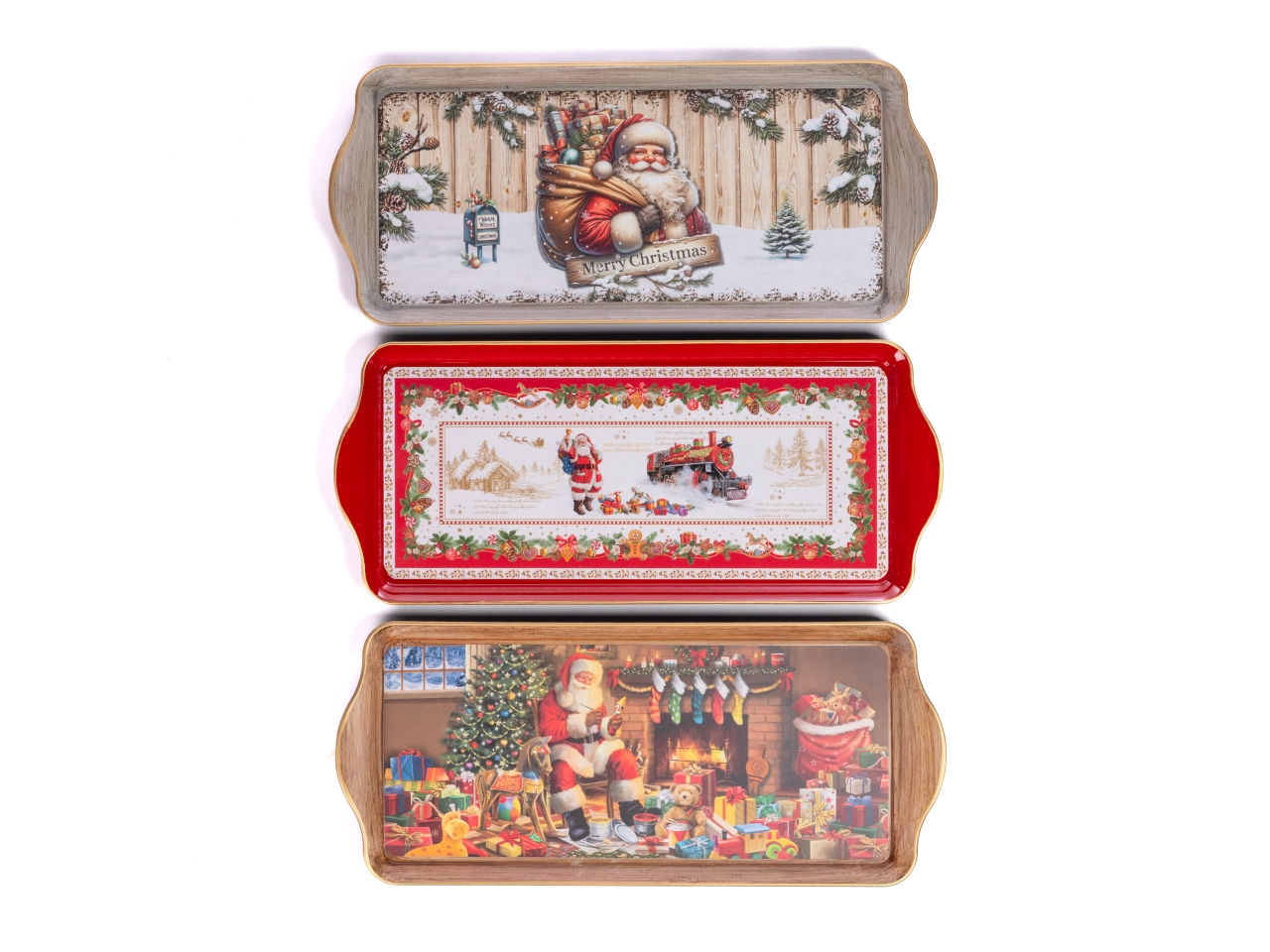 VASSOIO 39X17X2CM C/BABBO NATALE ASS. 13920084