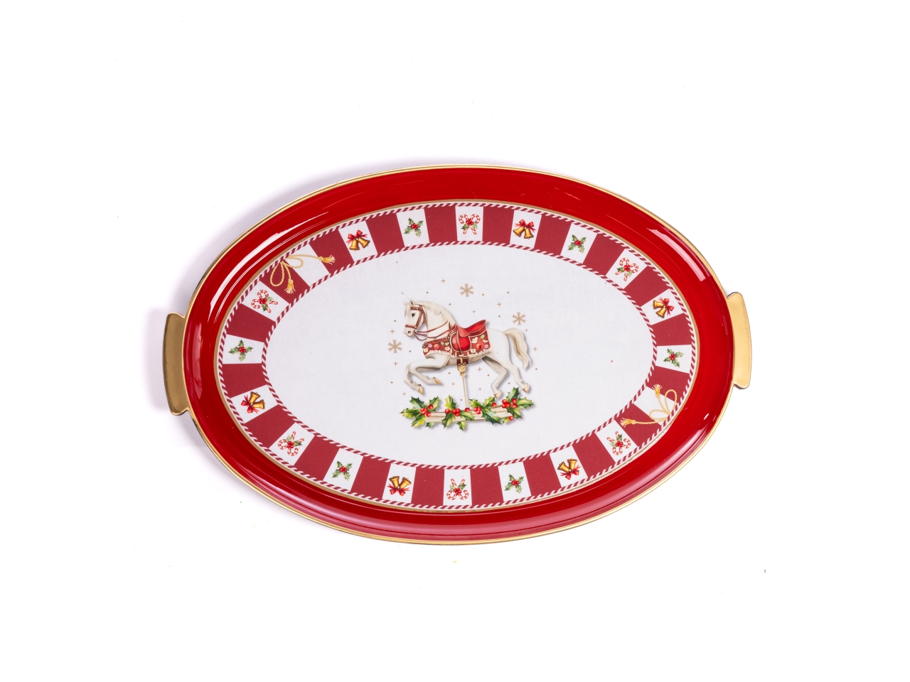 VASSOIO OVALE 50X32X2CM CAROSELLO ROSSO 13920080