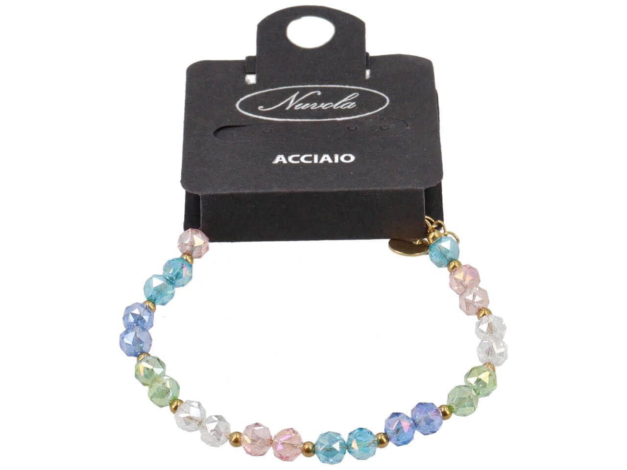 BRACCIALE CRISTALLI MULTICOLOR ORO
