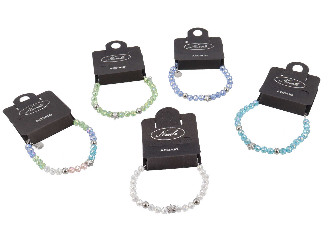 BRACCIALE CRISTALLI E STELLA MARINA CENTRALE
