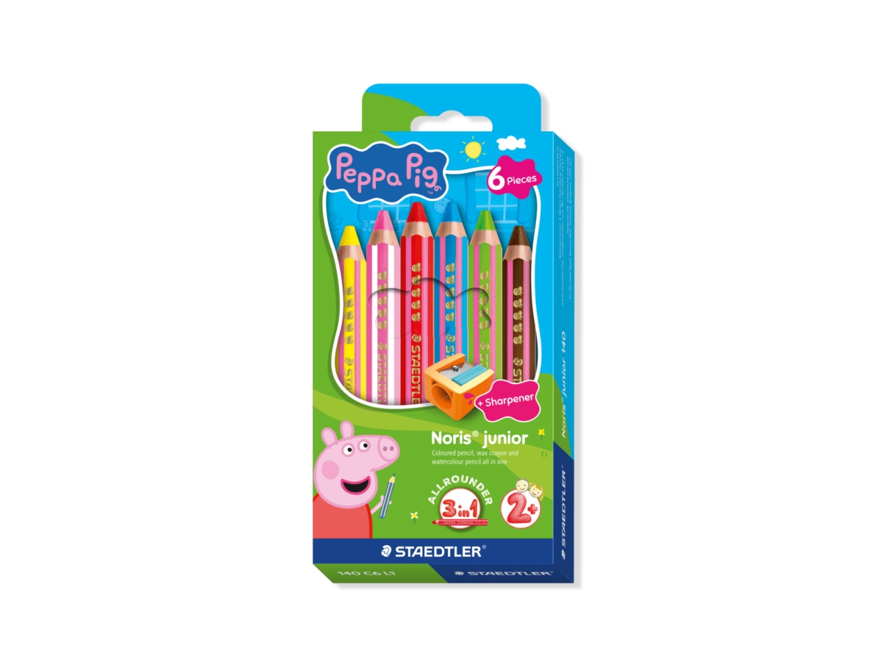 NORIS JR MATITONE 3IN1 PEPPAPIG 6PZ ASS.140 C6 L1