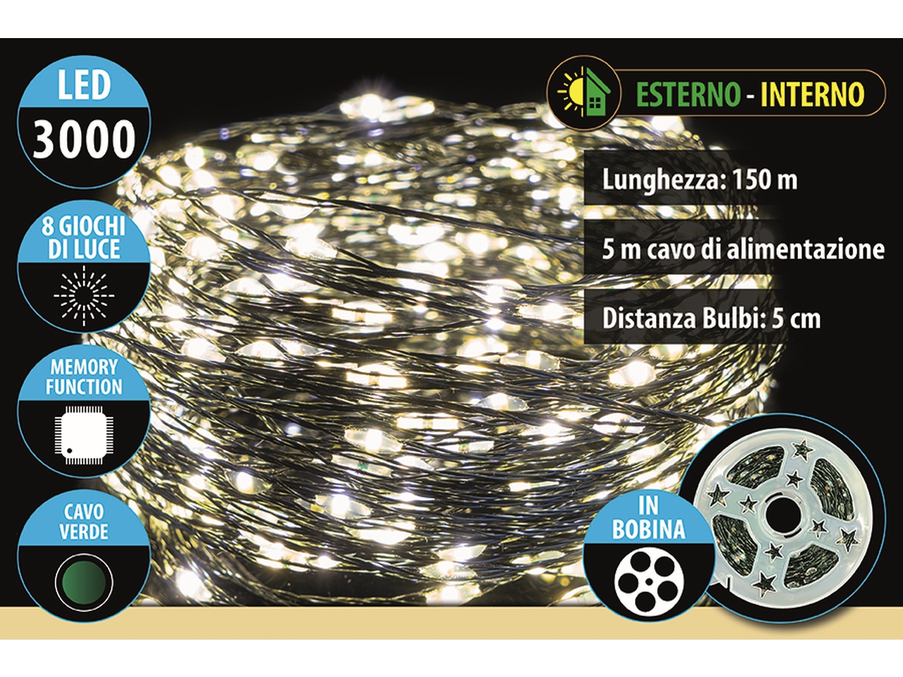 CATENA3000M.LED B.CALDO8F 150MT F.VER.U.E.25816880 CATENA3000M.LED B.CALDO8F 150MT F.VER.U.E.25816880