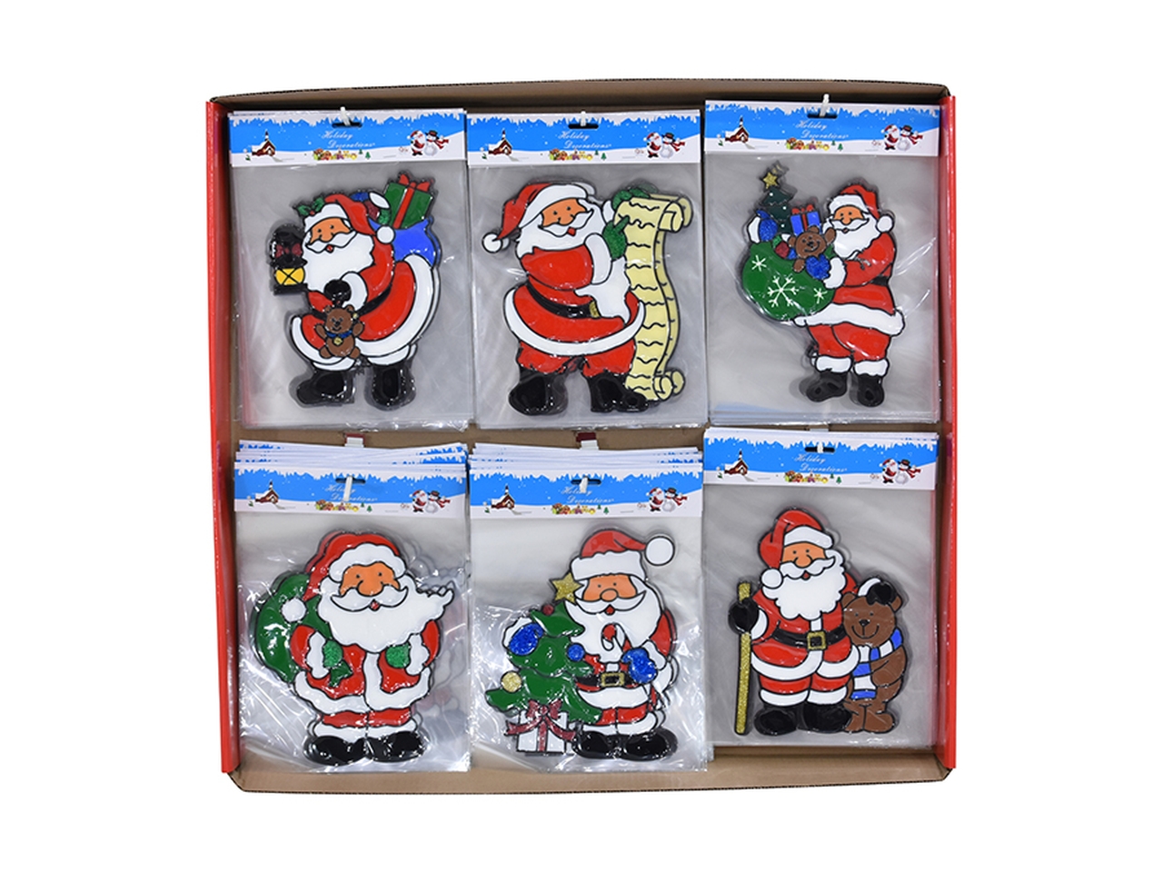 VETROFANIA BABBO NATALE 15X23CM 6ASS. 3353070