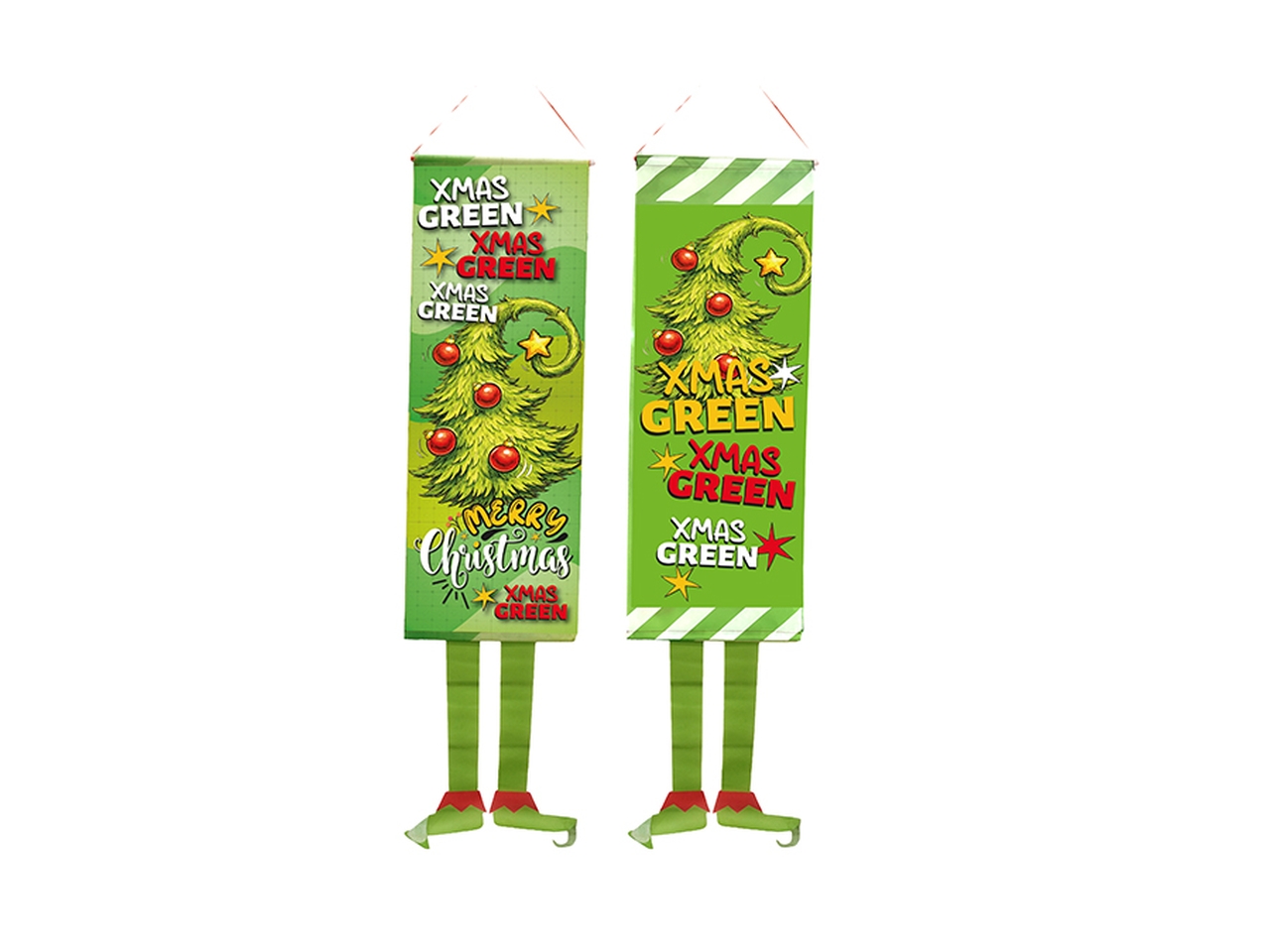BANNER GRI C/GAMBE 40X115CM VERDE 2ASS. 64973436