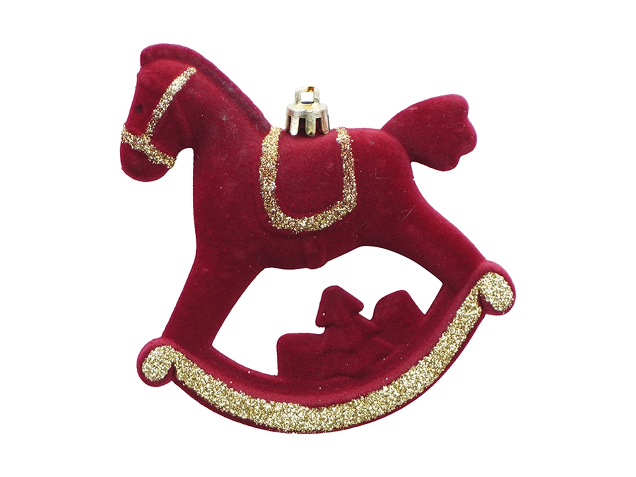 APPENDINO CAVALLO DONDOLO10CM VELL.BORDEAUX6637138
