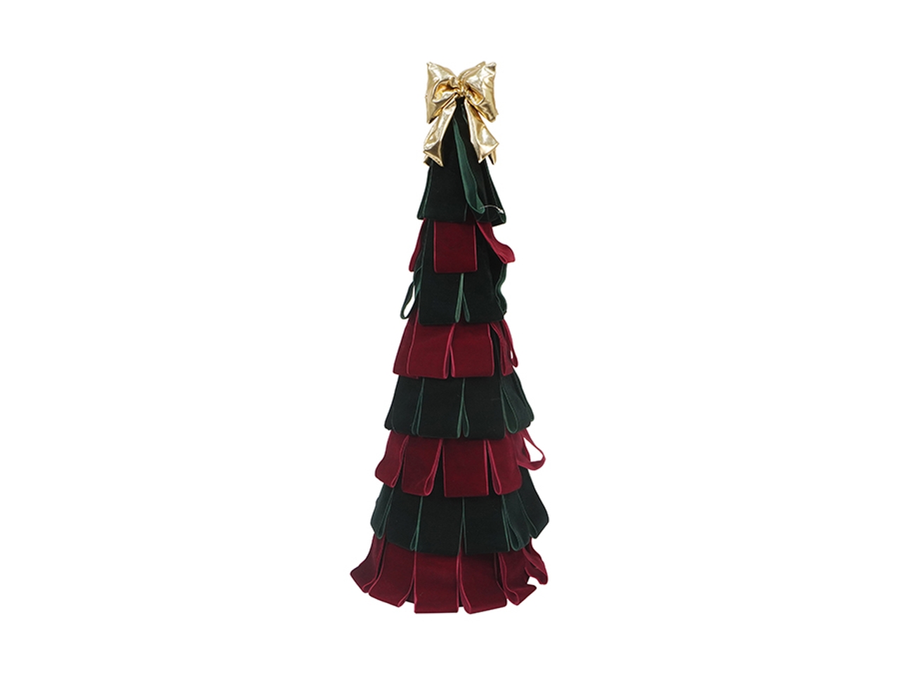 ALBERO 60CM BORDEAUX/VERDE C/FIOCCO ORO 68703550