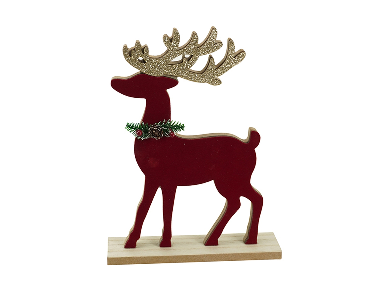 RENNA IN LEGNO 24X18X4,5CM ROSSO 69302022 RENNA IN LEGNO 24X18X4,5CM ROSSO 69302022