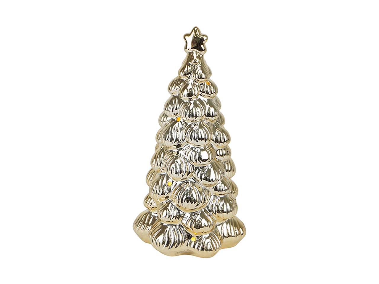 ALBERO PORCELLANA 28,8CM C/LED ORO 7337155