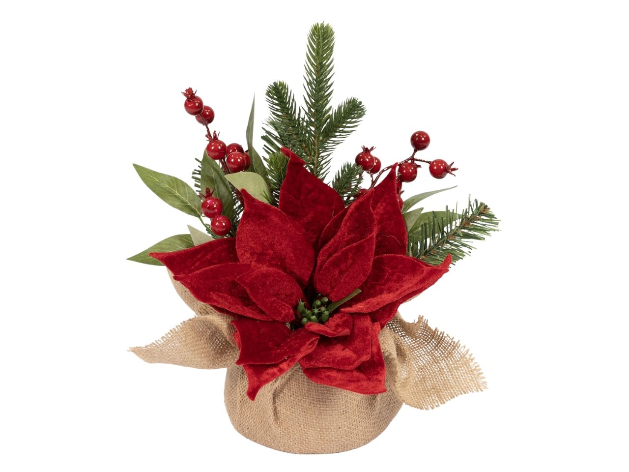 ALBERO 28CM C/BASE JUTA E STELLA NAT. ROSSSA092292