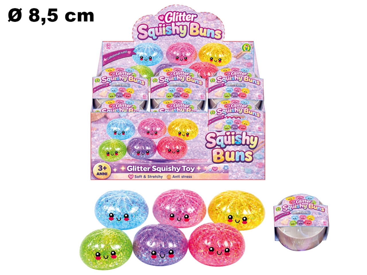 SQUISHI RAVIOLI GLITTER 8,5 CM 21274503