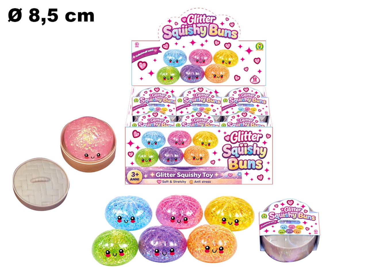 SQUISHY RAVIOLI GLITTER 8,5CM 21274510