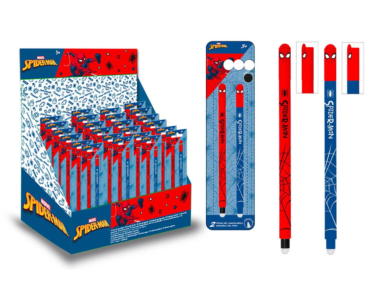 SPIDERMAN SET 2 PENNE GEL CANCELLABILI M16297