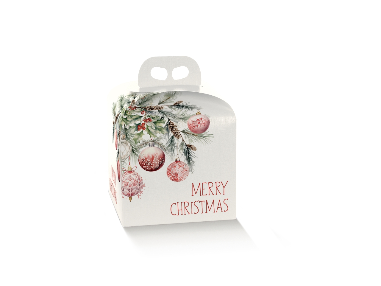 ADDOBBI DI NATALE PORTAPANETTONE20X20X18CM100482S ADDOBBI DI NATALE PORTAPANETTONE20X20X18CM100482S