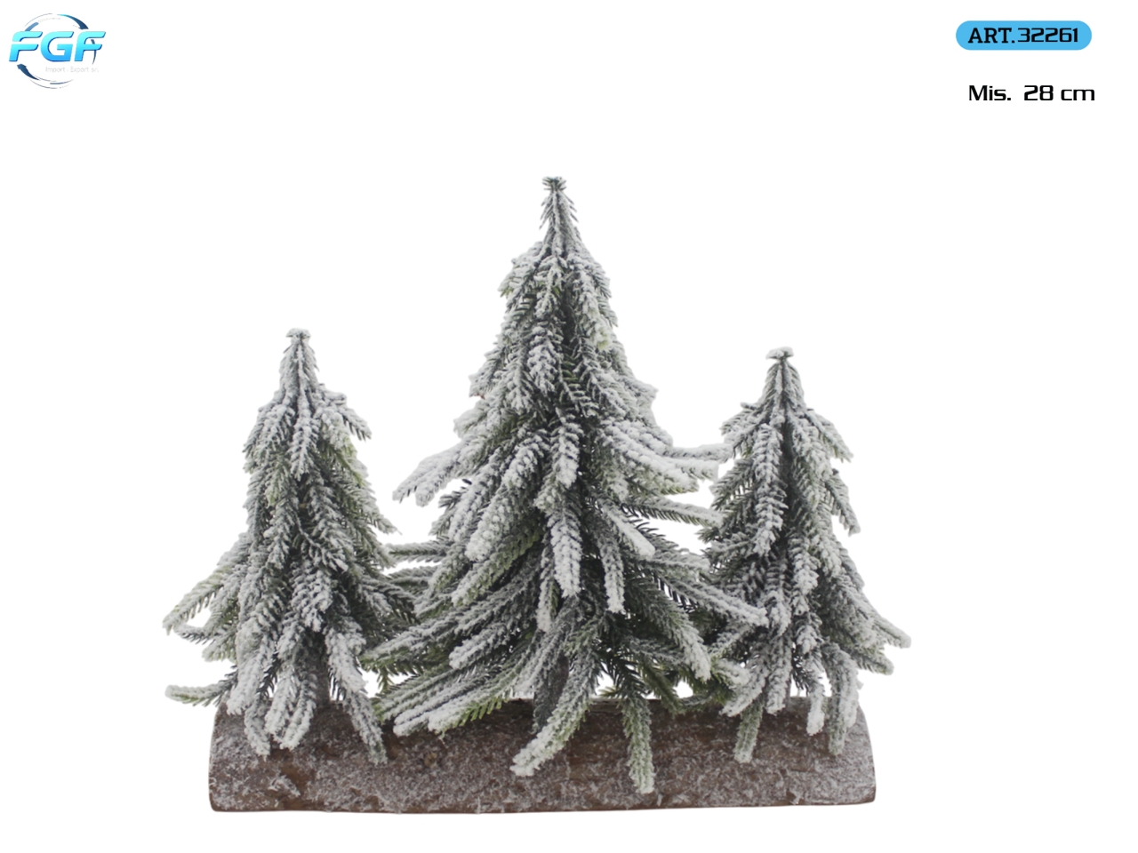 ALBERELLI INNEVATI 28CM SET 3PZ VERDE32261 ALBERELLI INNEVATI 28CM SET 3PZ VERDE32261