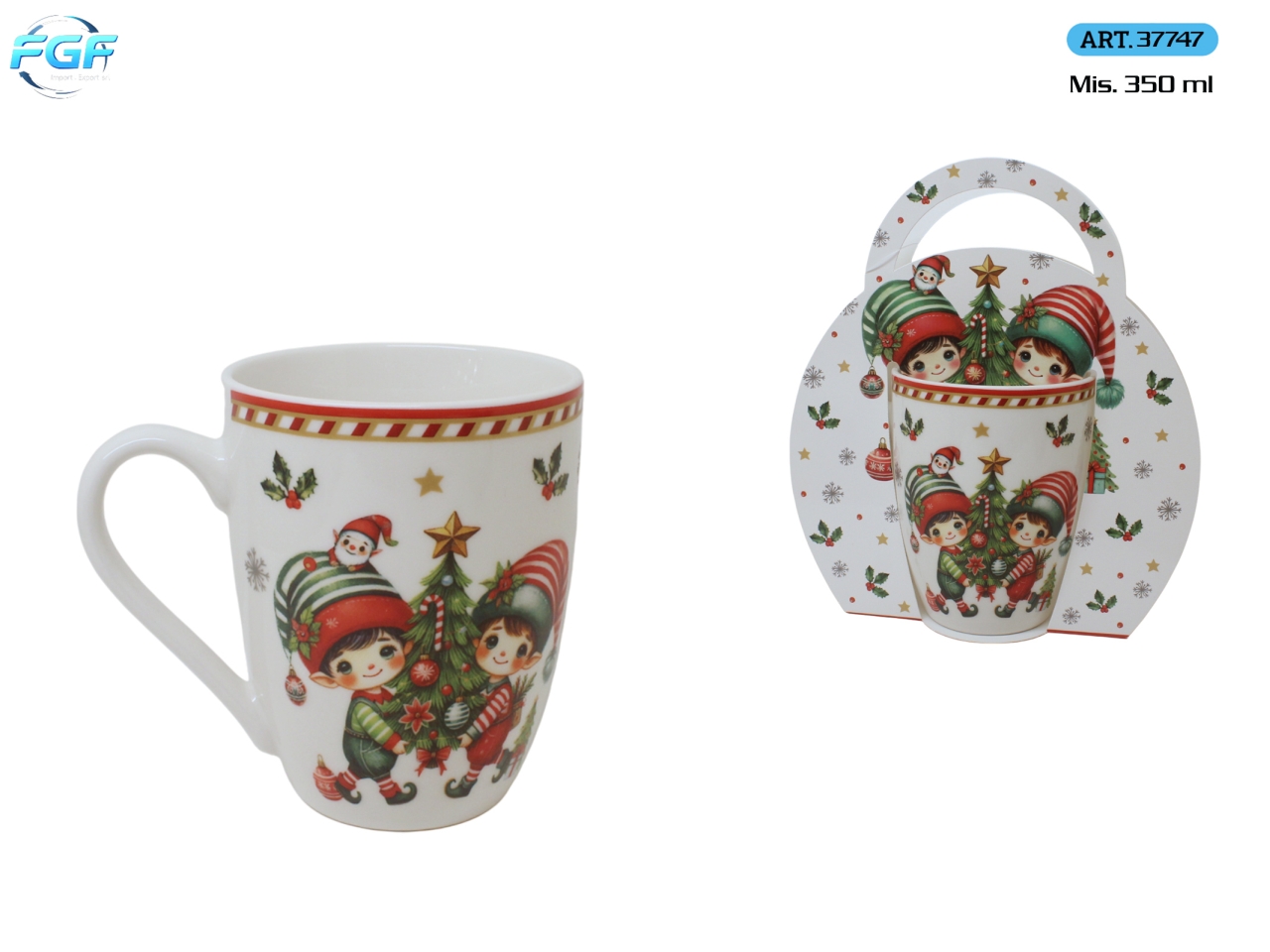 TAZZA CERAMICA C/ELFI 350ML 37747 TAZZA CERAMICA C/ELFI 350ML 37747