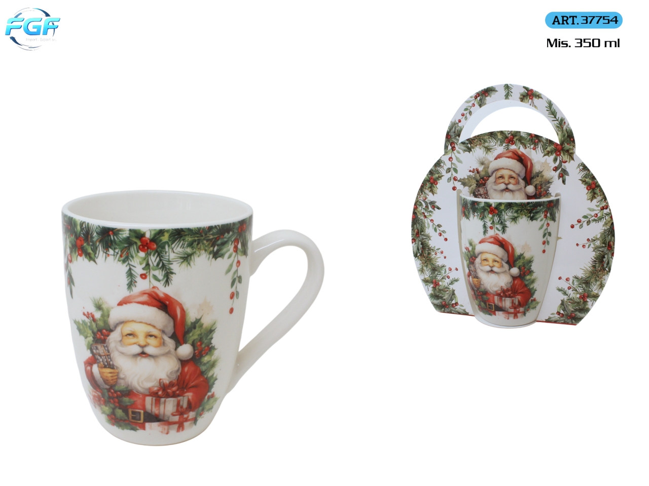 TAZZA CERAMICA C/BABBO NATALE 350ML 37754 TAZZA CERAMICA C/BABBO NATALE 350ML 37754