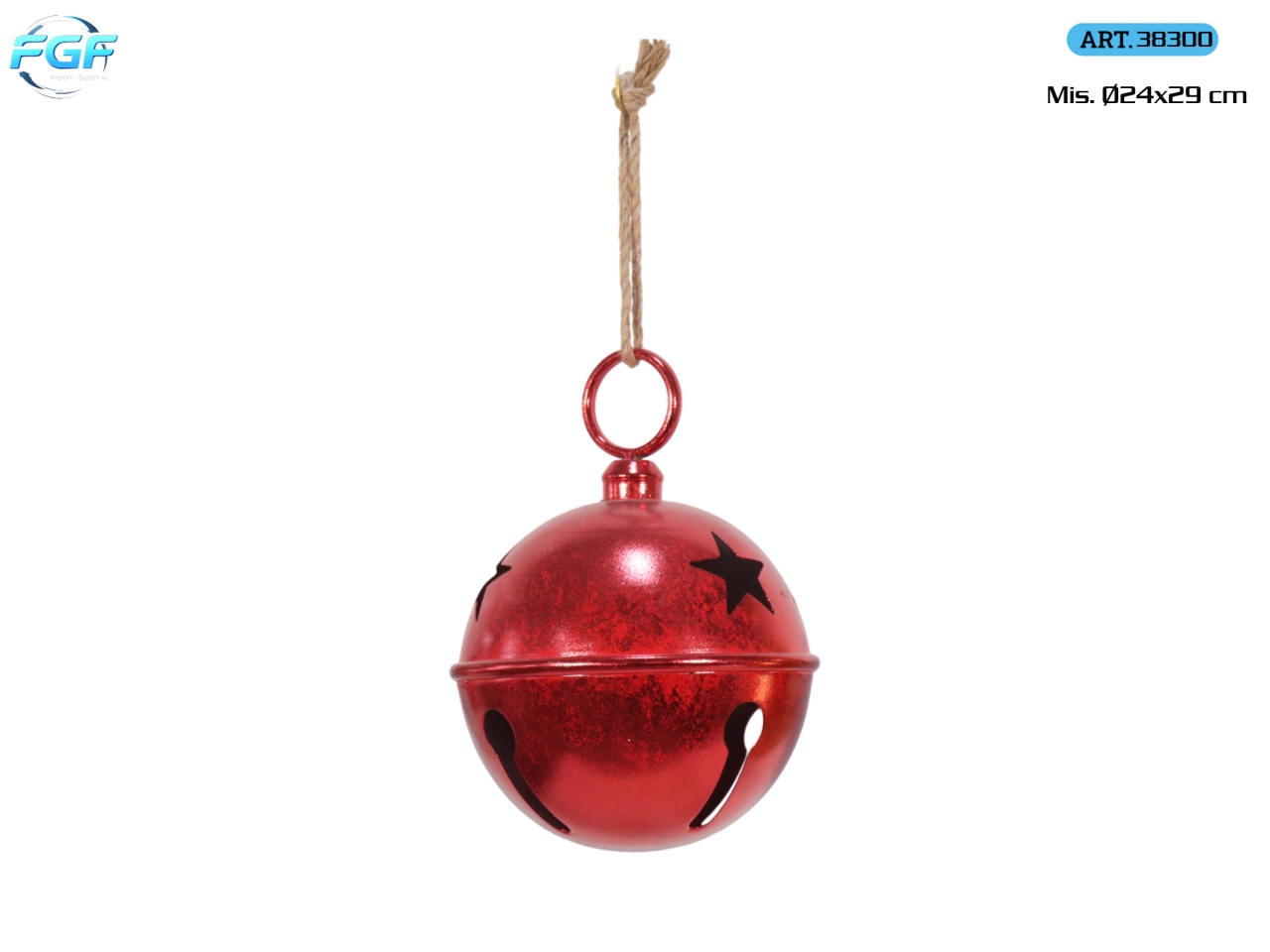 APPENDINO CAMPANELLA METALLO 24XH.29CM ROSSO38300