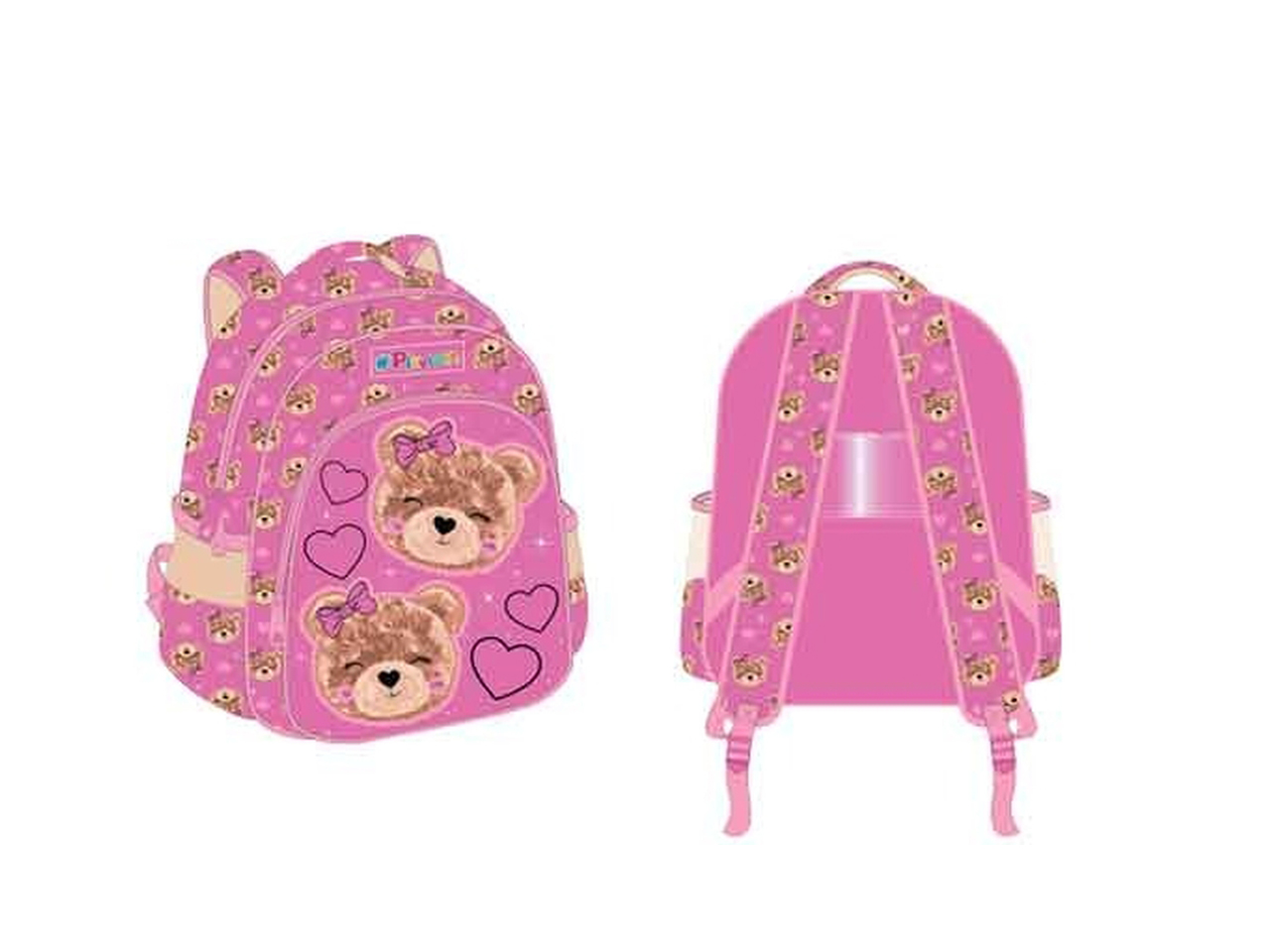 PLAYTOY ZAINO ASILO C/LED E PELUCHE 17033