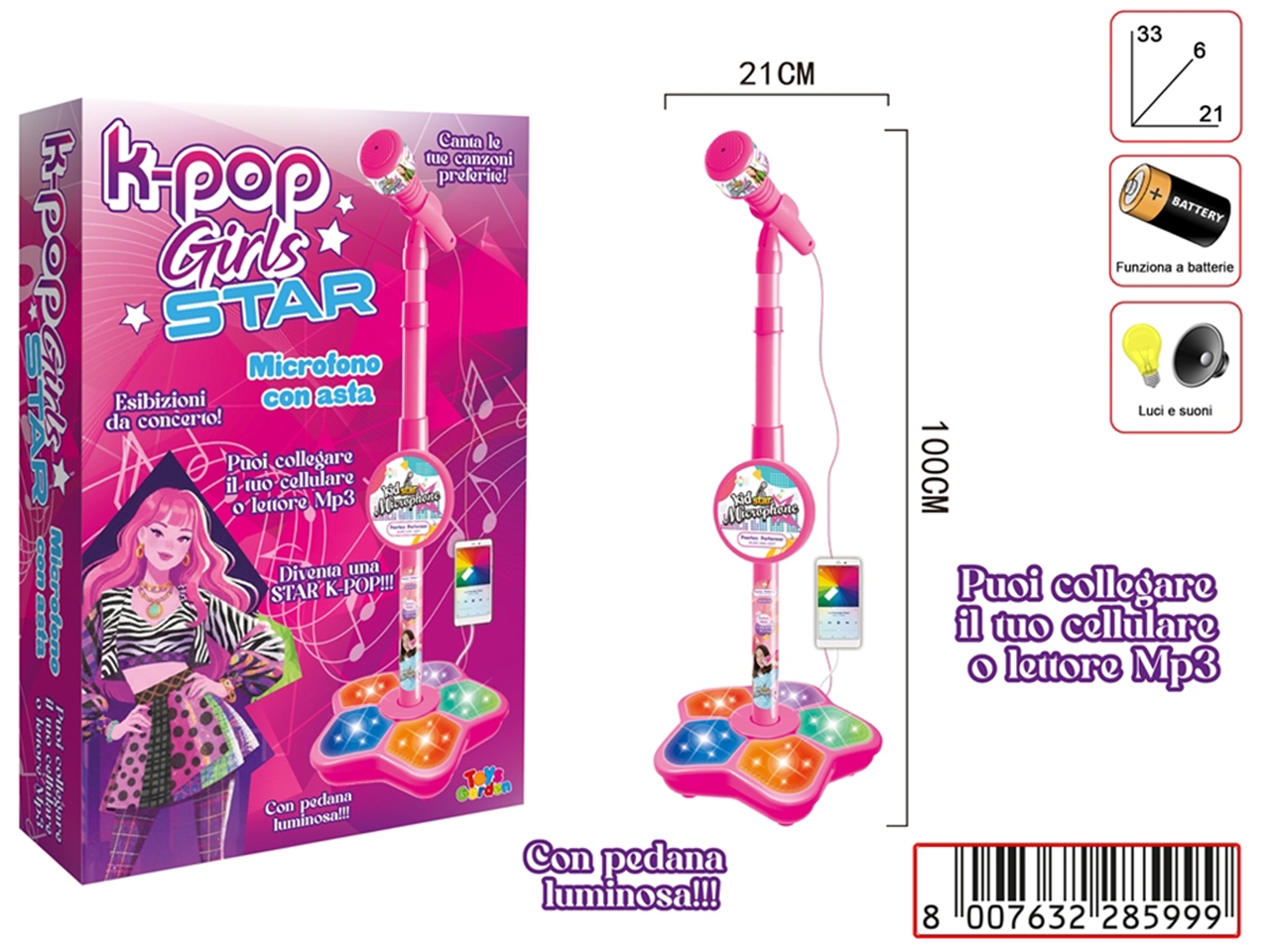 K-POP MICROFONO CON ASTA 28599