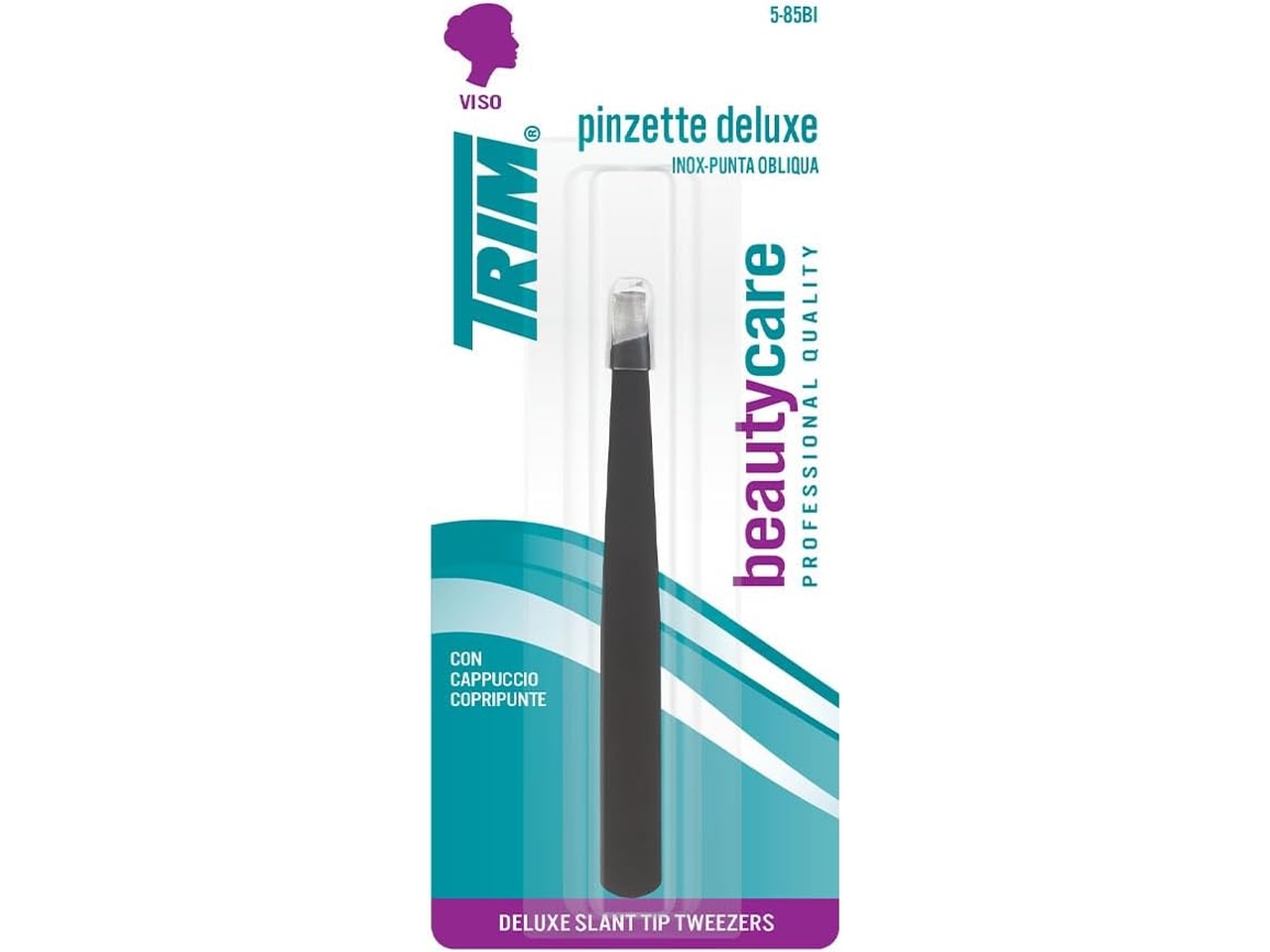 TRIM PINZETTE DELUX INOX PUNTA OBLIQUA 72124