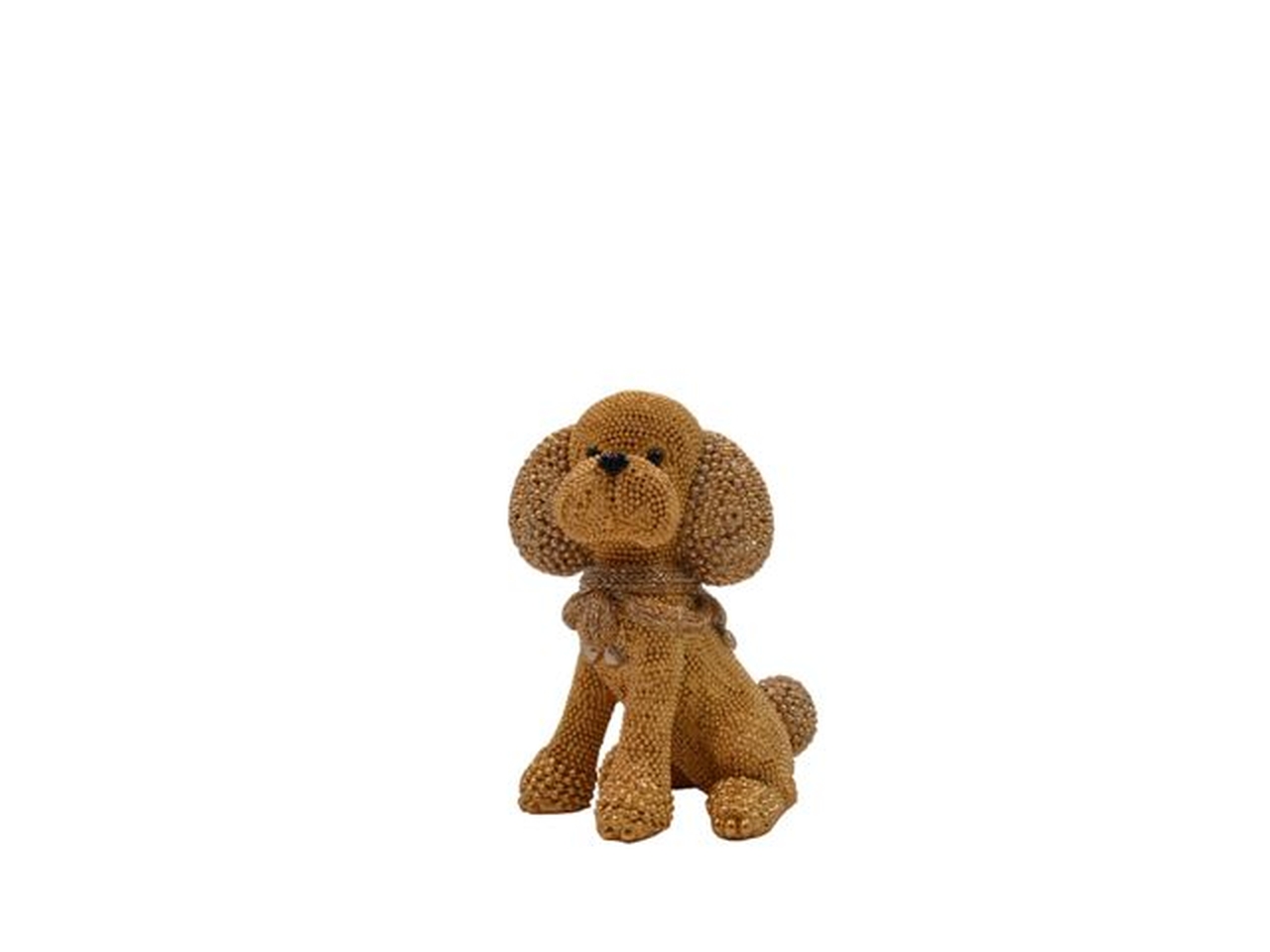 CANE RESINA 8X12CM ORO A75