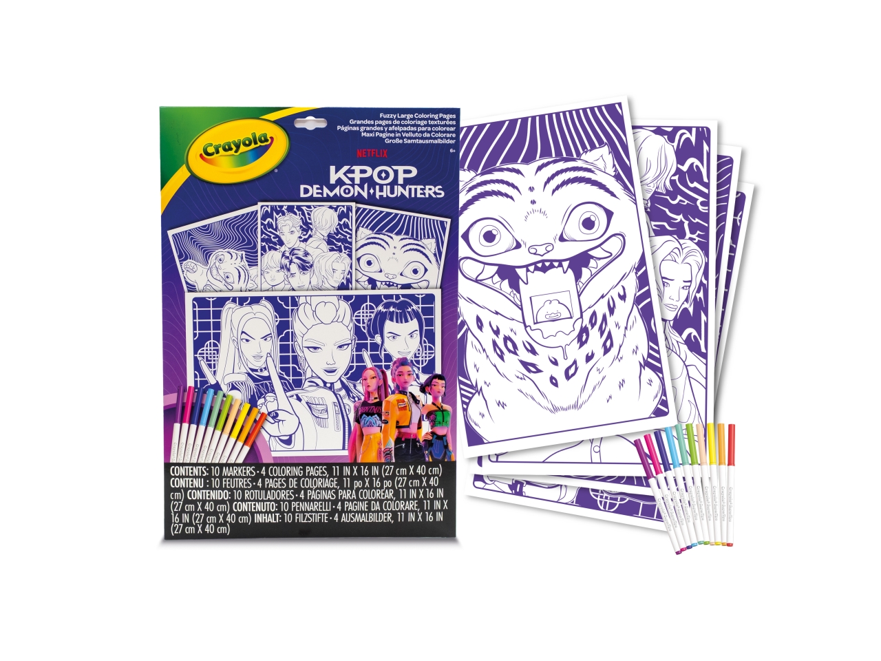 FUZZY LARGE COLORING PAGES MARKERS KPOP 04-1370