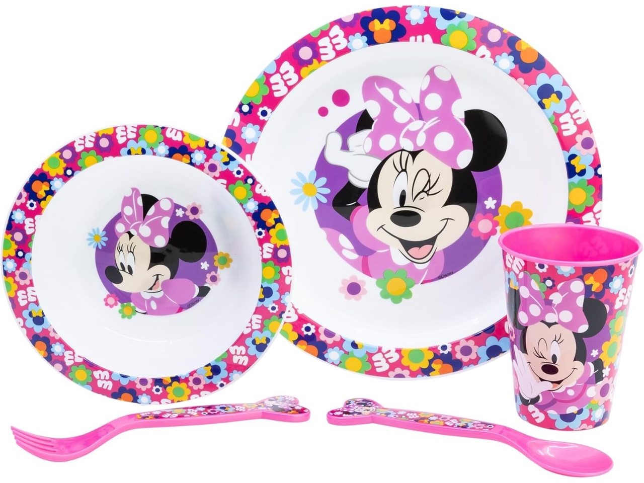 MINNIE SET PAPPA 5PZ PLASTICA MICROONDE ST81250