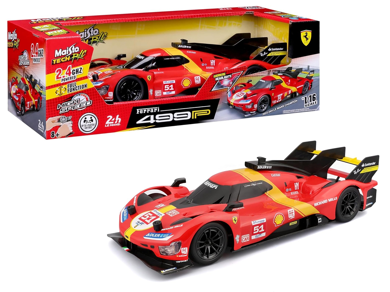 FERRARI 499P LMH LE MANS RADIOCOMANDO 1:16 82861