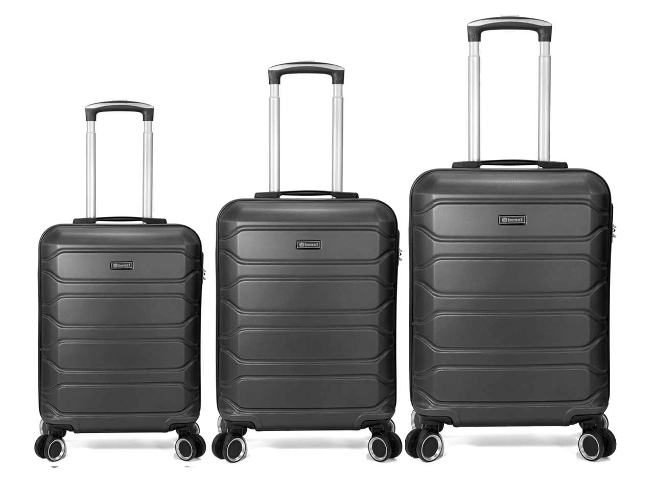 TROLLEYABS 4 RUOTE DOPPIE NERO SET 3PZ BZ5807N-70