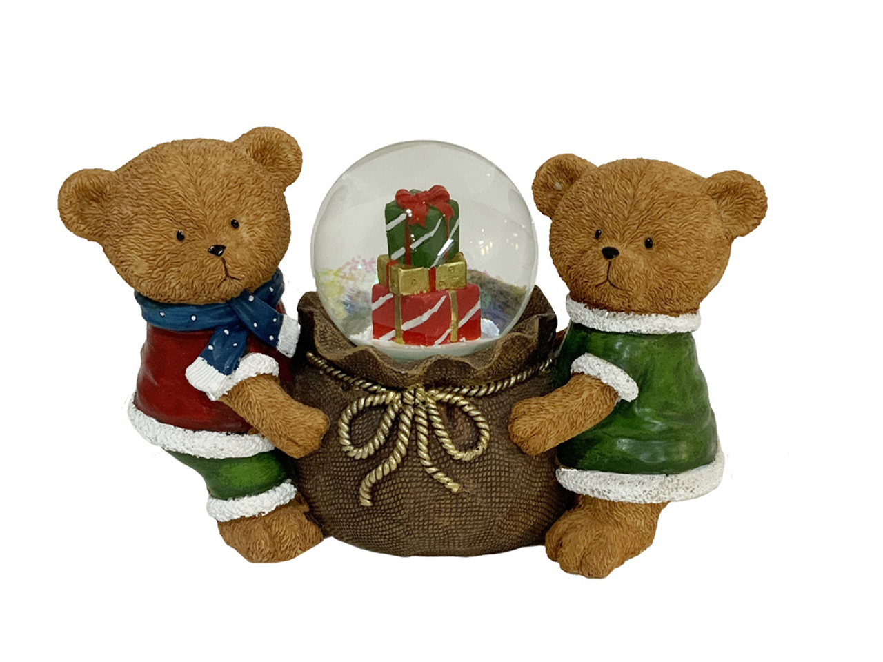 ORSI RESINA CON PALLA DI NEVE 29X13X29CM 660024 ORSI RESINA CON PALLA DI NEVE 29X13X29CM 660024