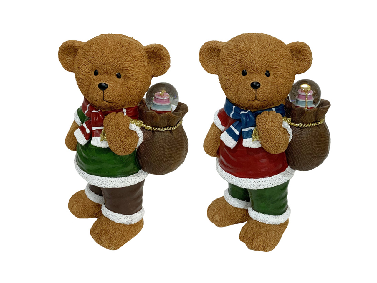 ORSO RESINA C/SACCO E PALLA DI NEVE30CM ASS.660025 ORSO RESINA C/SACCO E PALLA DI NEVE30CM ASS.660025