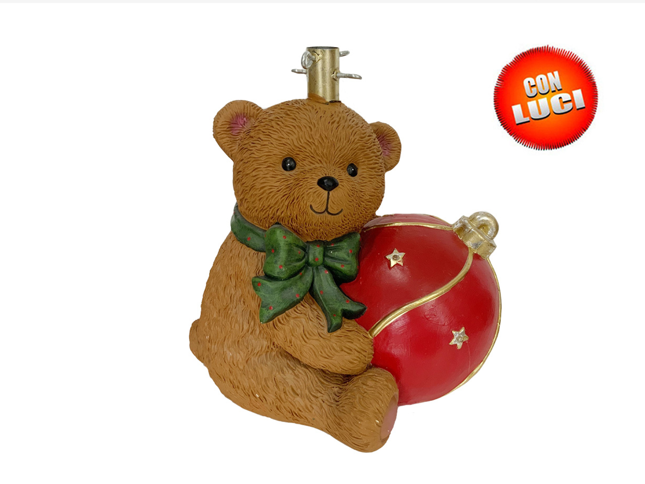 BASE ALBERO ORSO IN MAGNESIO C/SFERA E LUCI 660033