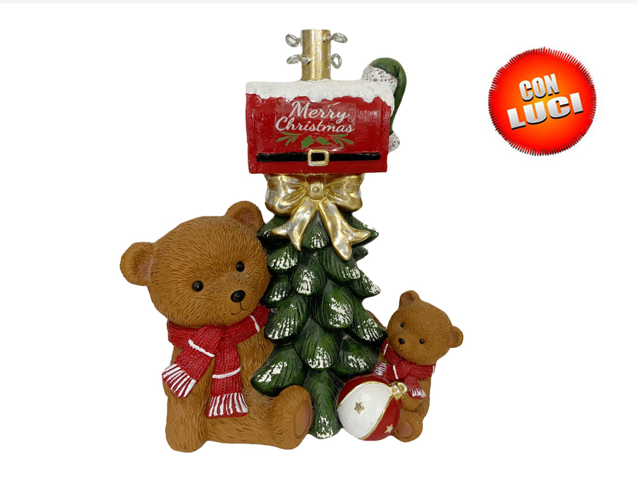 BASE ALBERO ORSO C/CASSETTA POSTALE E LUCI 660034