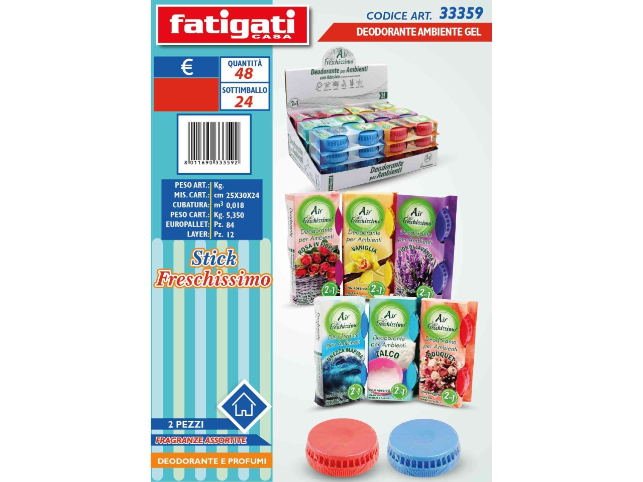 DEODORANTE AMBIENTE GEL STICK FRESCHI SET 2PZ33359
