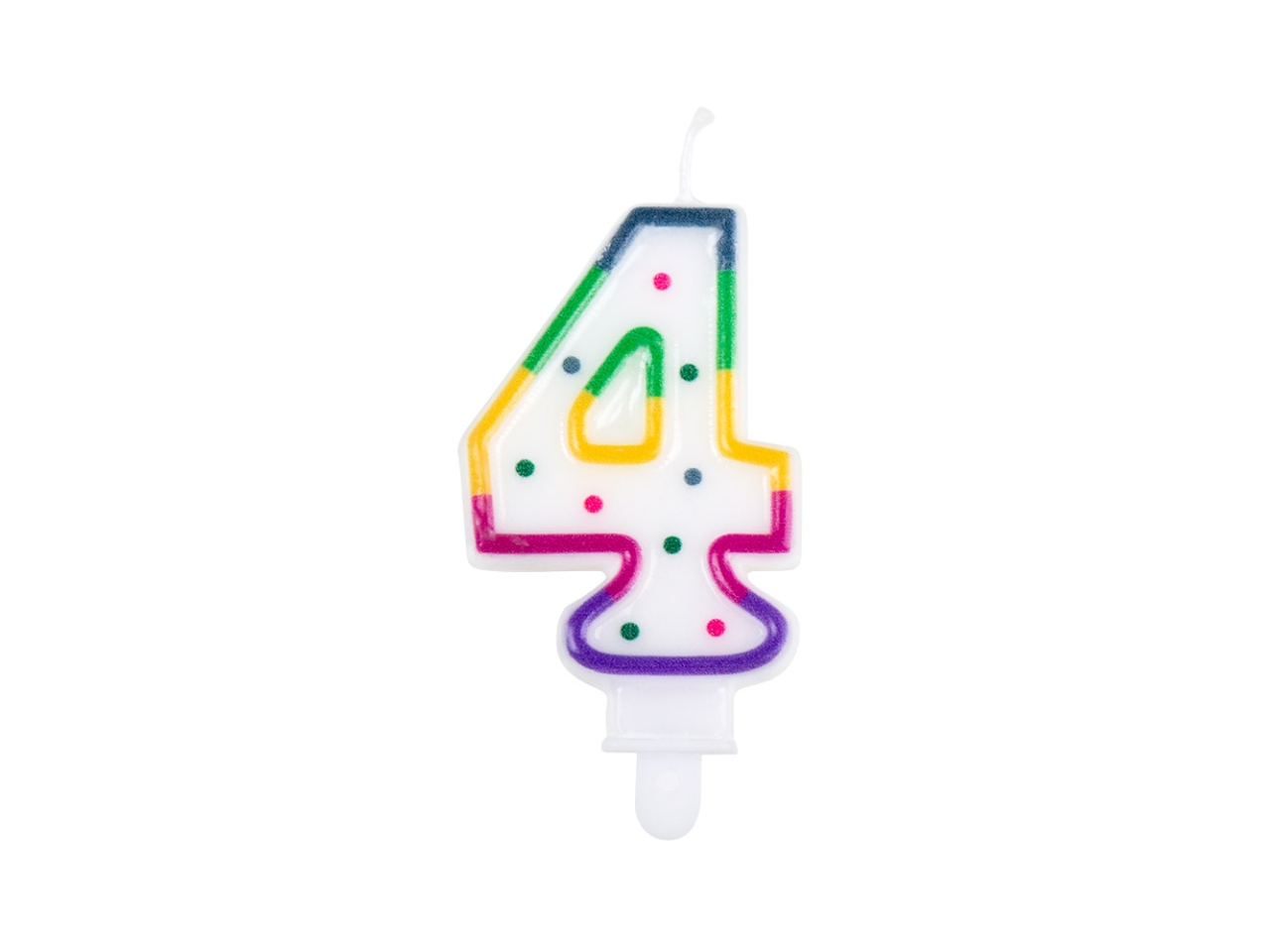CANDELA NUMERALE N. 4 MULTICOLOR 63194 CANDELA NUMERALE N. 4 MULTICOLOR 63194